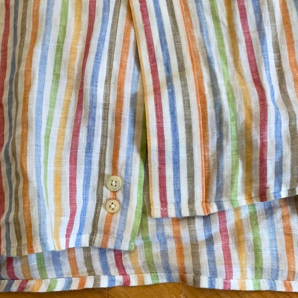 LINEN BLEND BUTTON DOWN SHIRT - Picture 7 of 12